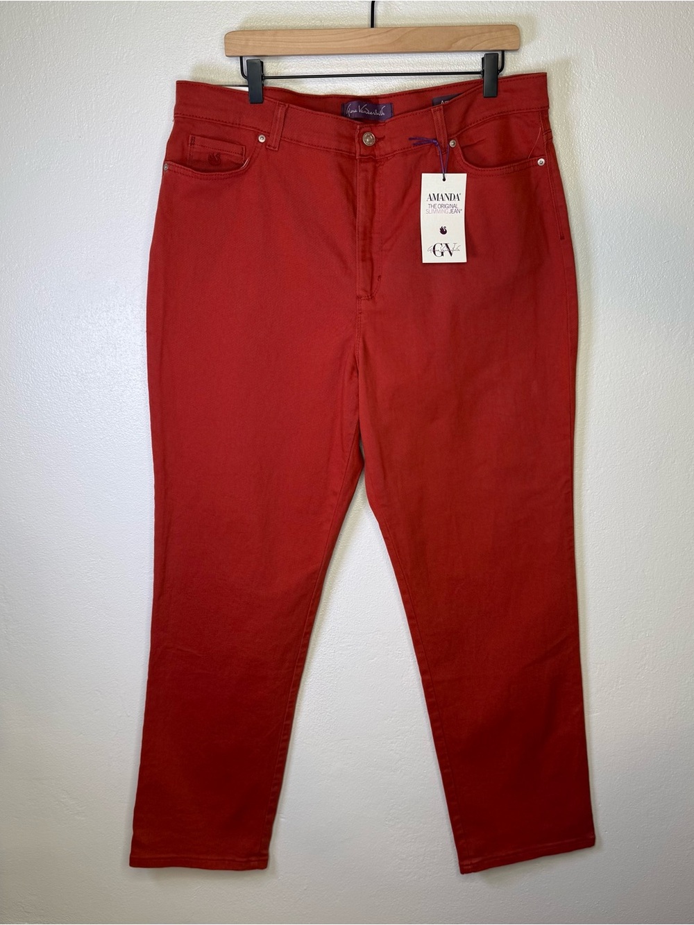Gloria Vanderbilt Amanda Classic Rise Jeans in Autumn Blaze Women’s Size 18 - Picture 4 of 15